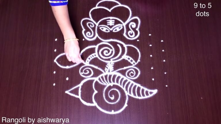 ganapati rangoli easy 9 5 9308