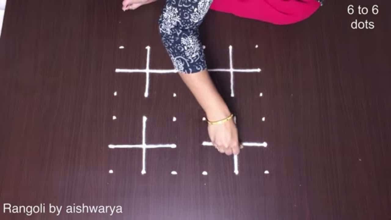 Haldi Kumkum Festival Special Pulli Kolam