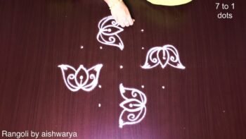 Hand Rangoli for House Entrance