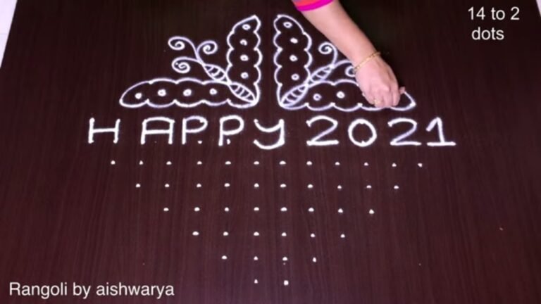 happy 2021 butterfly kolam 6703