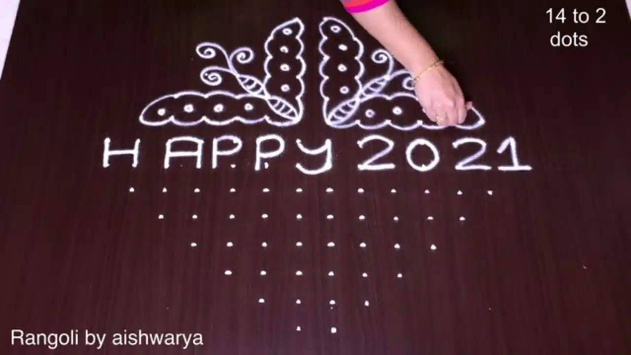 Happy 2021 Butterfly Kolam