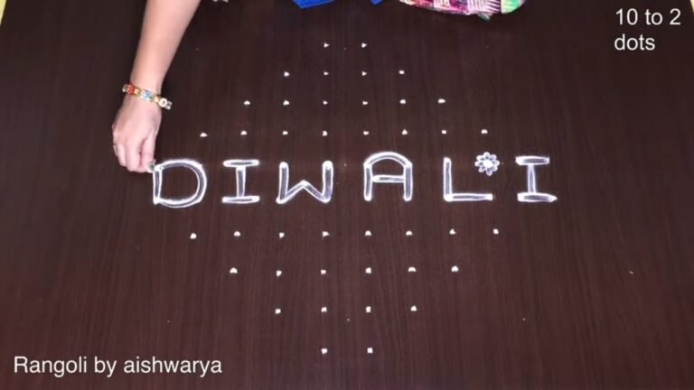 10×2×2 dots Diwali muggulu