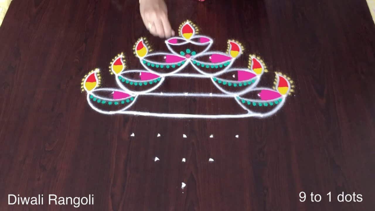 Happy Diwali Rangoli Deepawali Muggulu