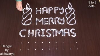 Happy Merry Christmas Muggulu Designs