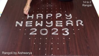 Happy New Year Muggulu Design