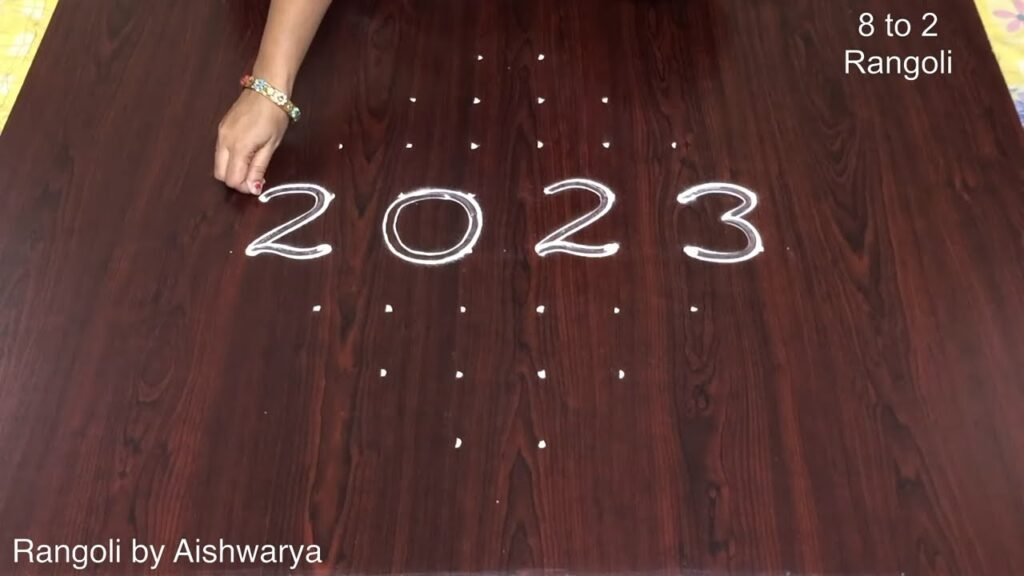 New Year rangoli