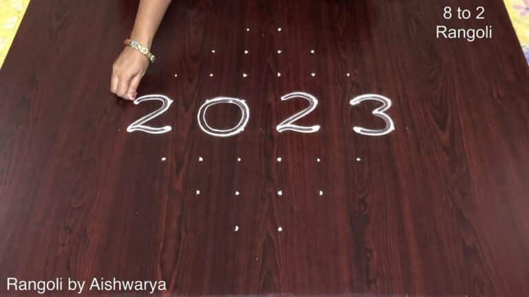 New Year rangoli