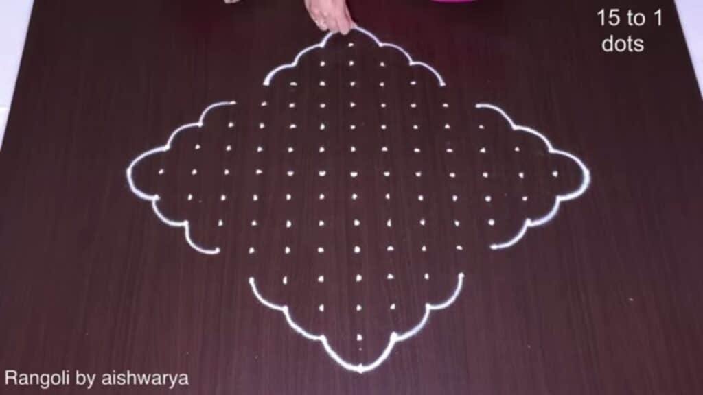 15×1 dots harvest festival kolam