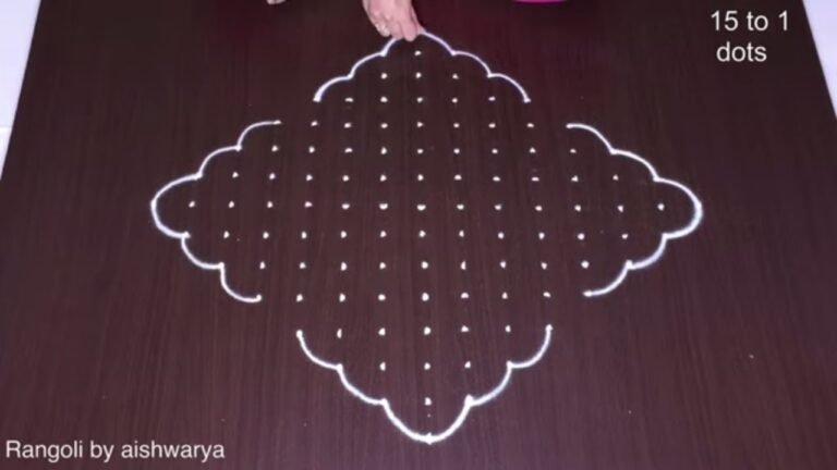 15×1 dots harvest festival kolam
