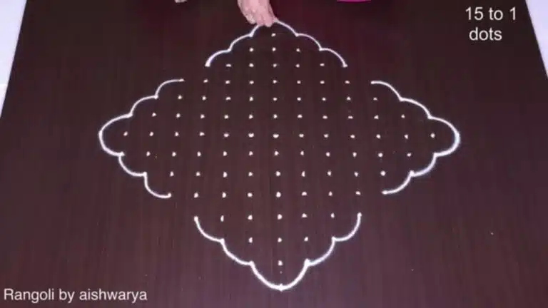 15×1 dots harvest festival kolam