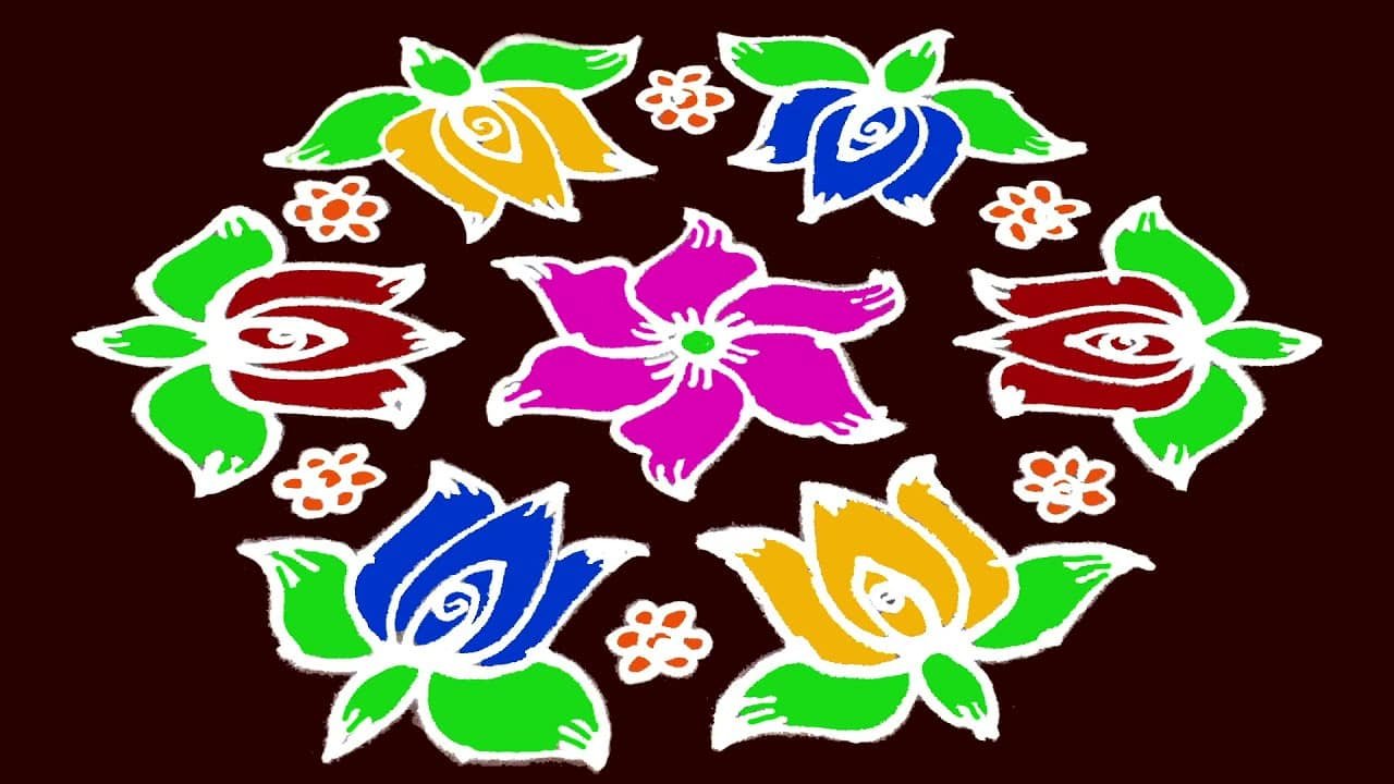 Holi Rangoli Designs