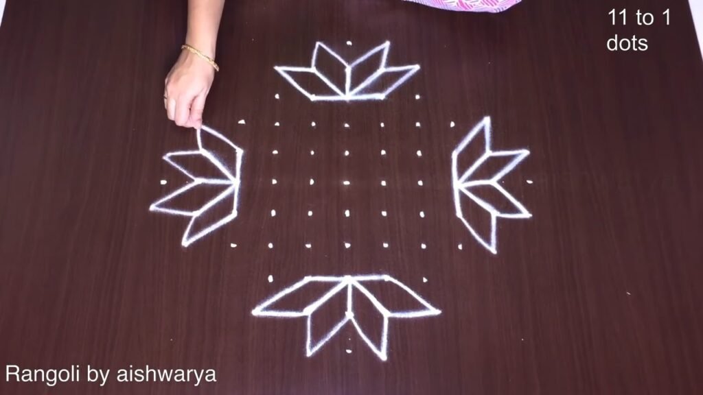 11 dots rangoli