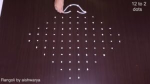 How to Draw 12×2 Deepam Rangoli Designs