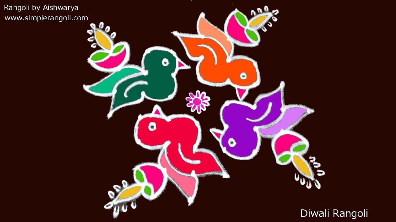 How to Draw 4 Dots Kolam