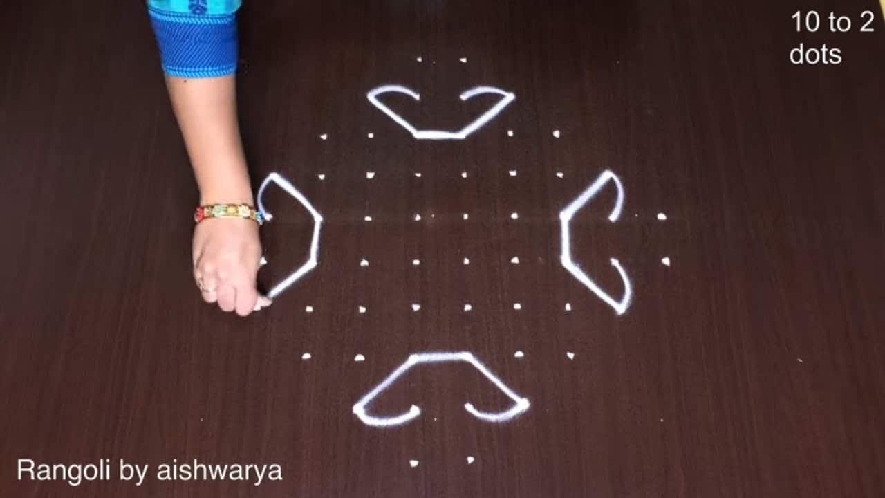 How to Draw Big Dot Kolam