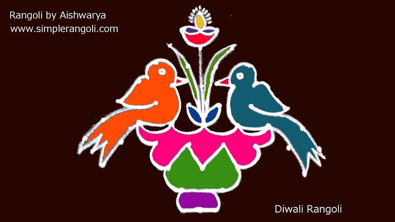 How to Draw Birds Kolam