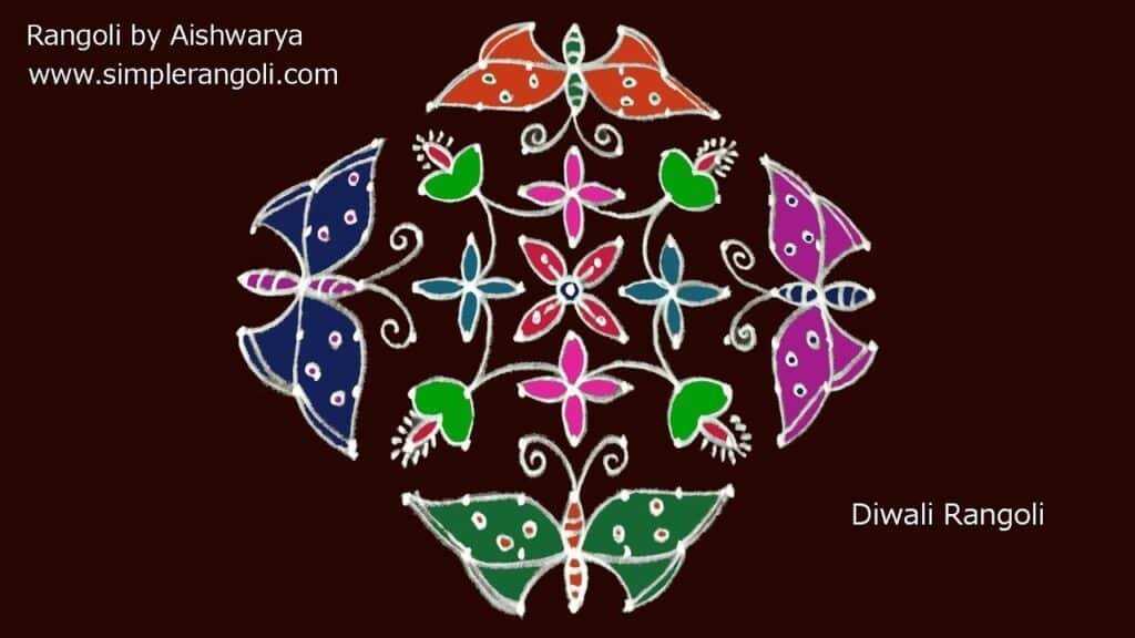 butterfly rangoli