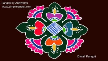 How to Draw Diya Kolam
