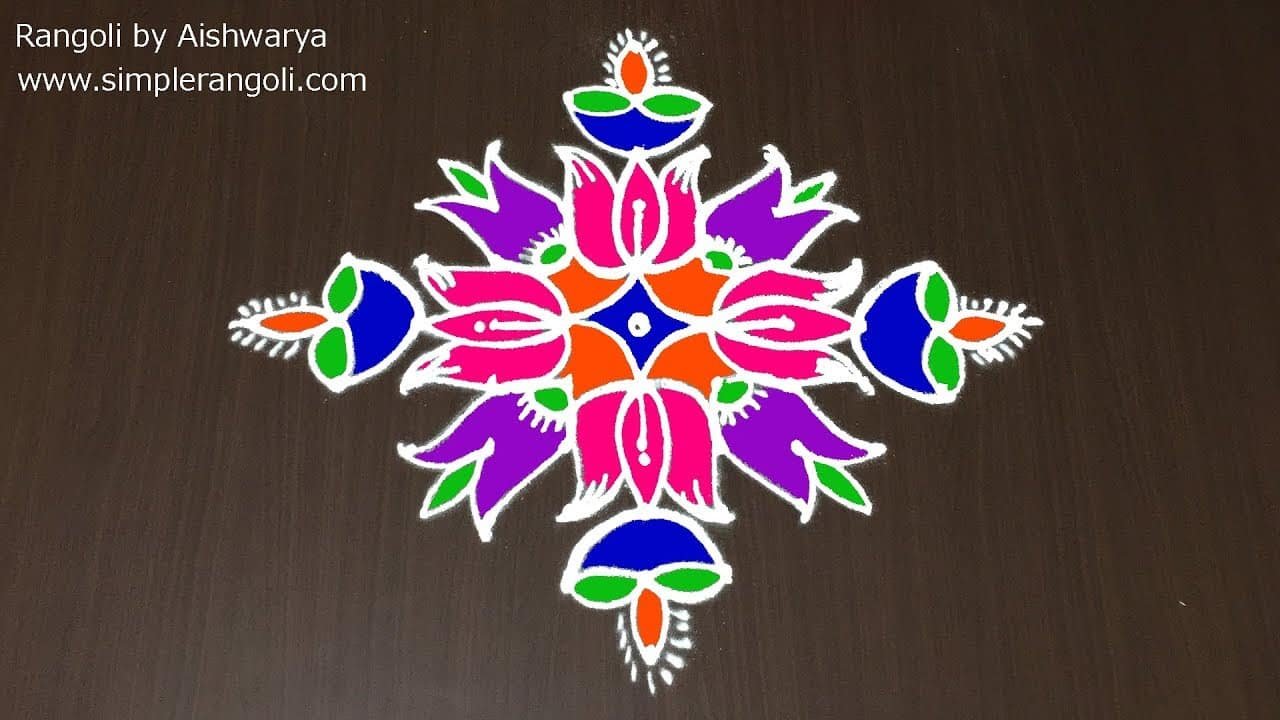 How to Draw Easy Deepam Muggulu