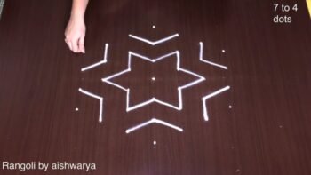 How to Draw Easy Star Kolam