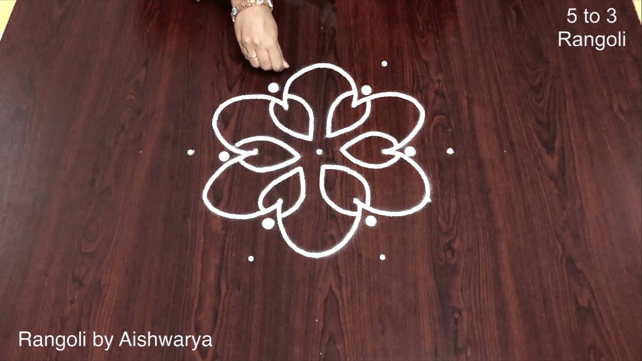 How to Draw Muggulu With 5 to 3 Dots