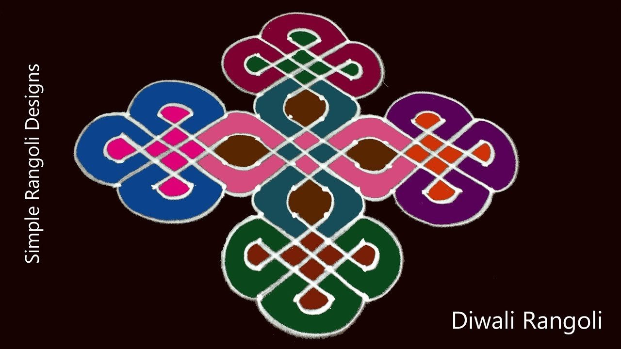 How to Draw Multi Colours Kolam