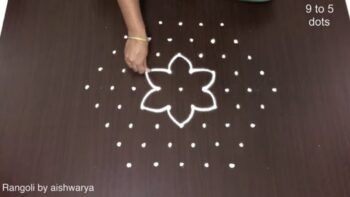 How to Draw Rangoli Designs 9 Dots