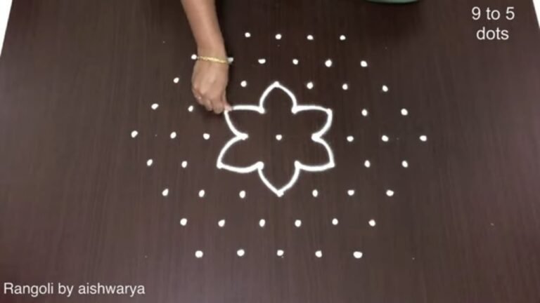 rangoli with 9 dots