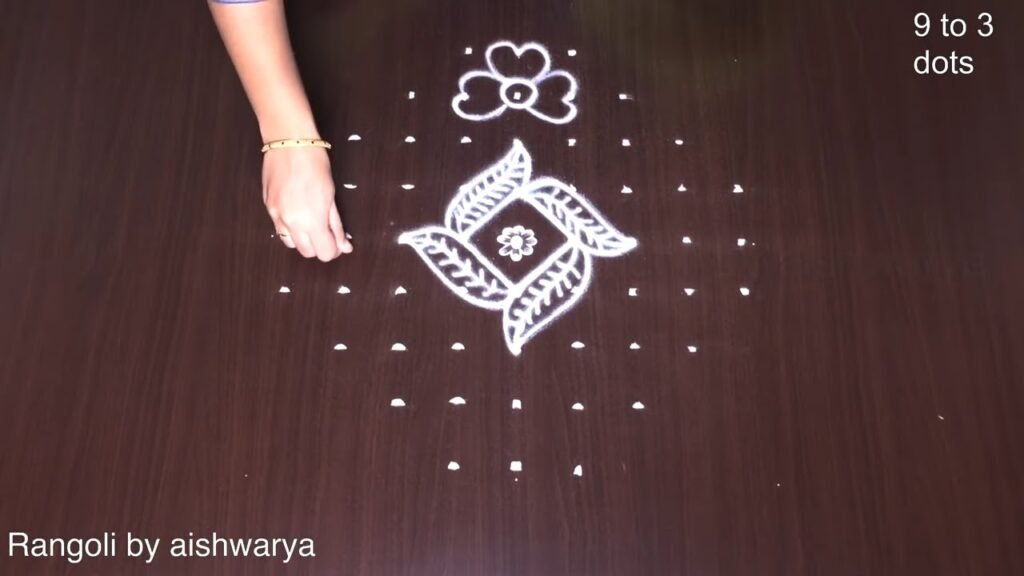 9×3×3 dots rangoli