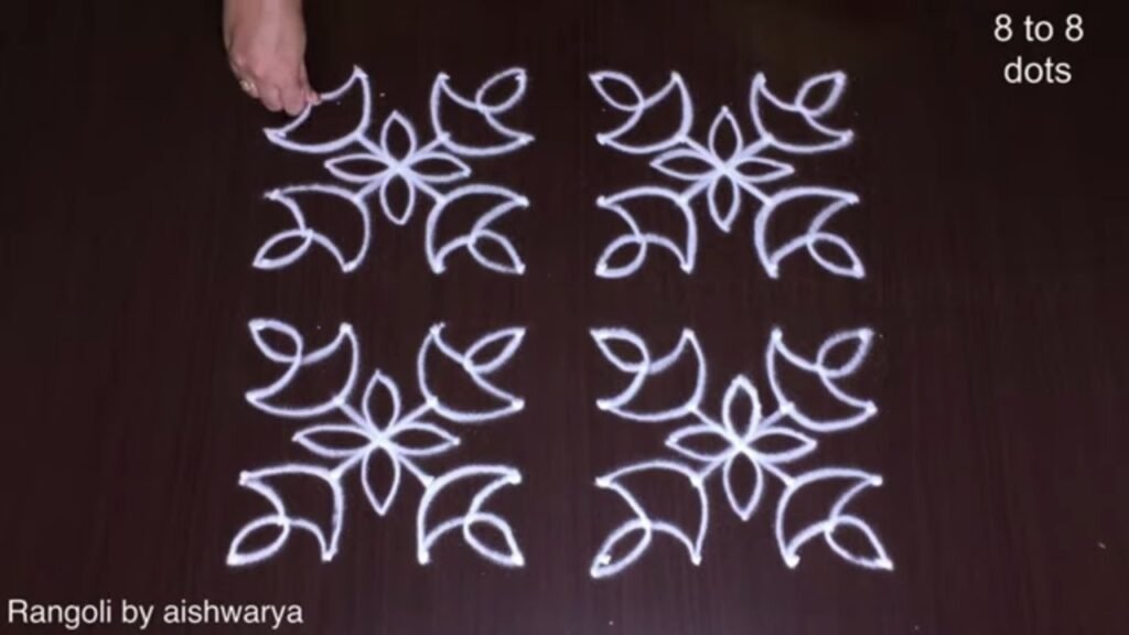 8×8 dots kolam