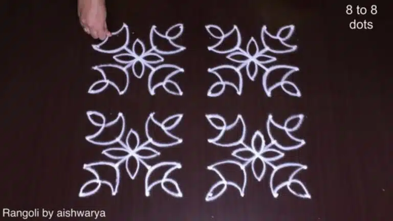 8×8 dots kolam