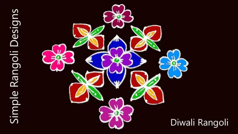 vibrant colourful rangoli