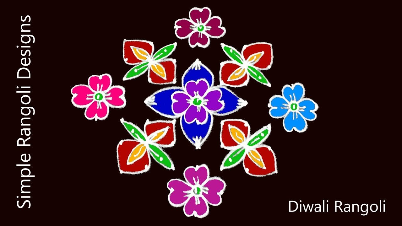 How to Draw Vibrant Colourful Rangoli