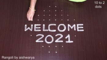 How to Draw Welcome Rangoli