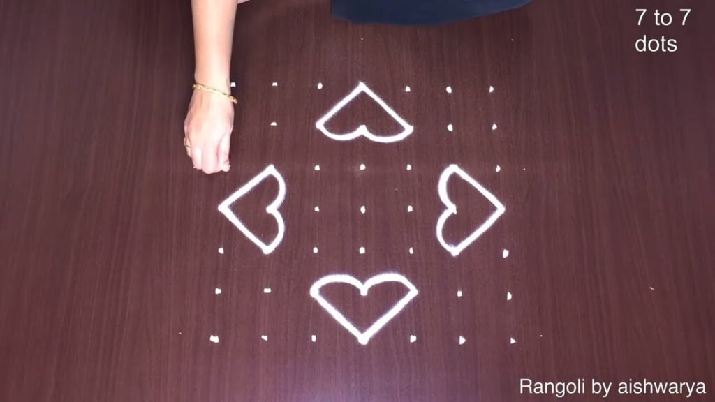 rangoli with 7 dots