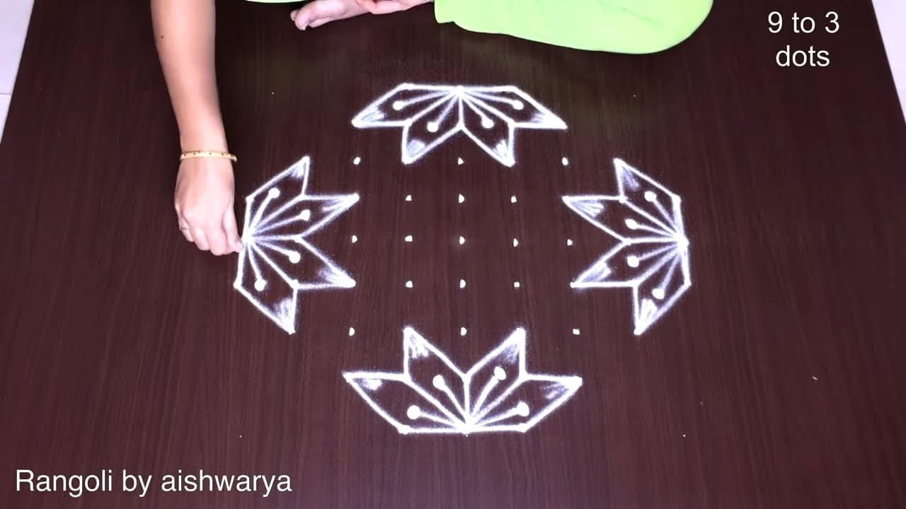 Innovative Simple Padmam Rangoli