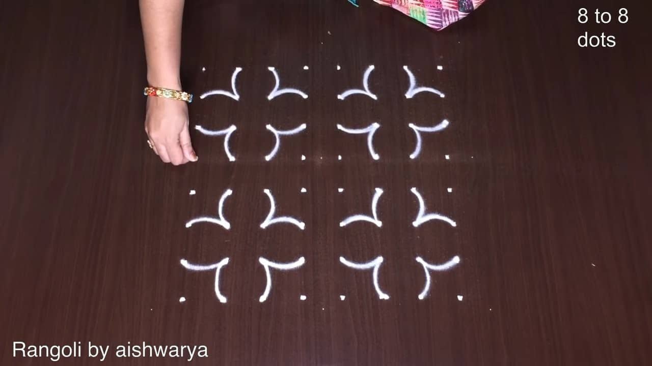 Interesting 8 to 8 Dots Muggulu