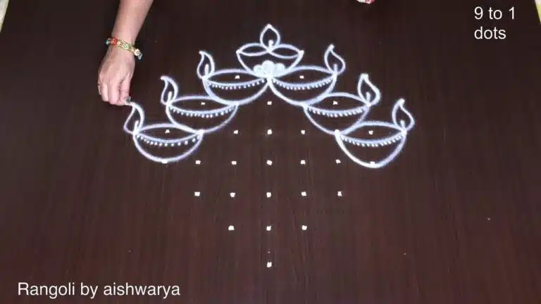 Karthigai Deepam kolam