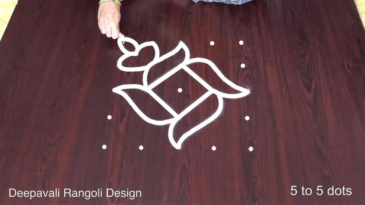 Karthigai Deepam Kolam Rangoli Art