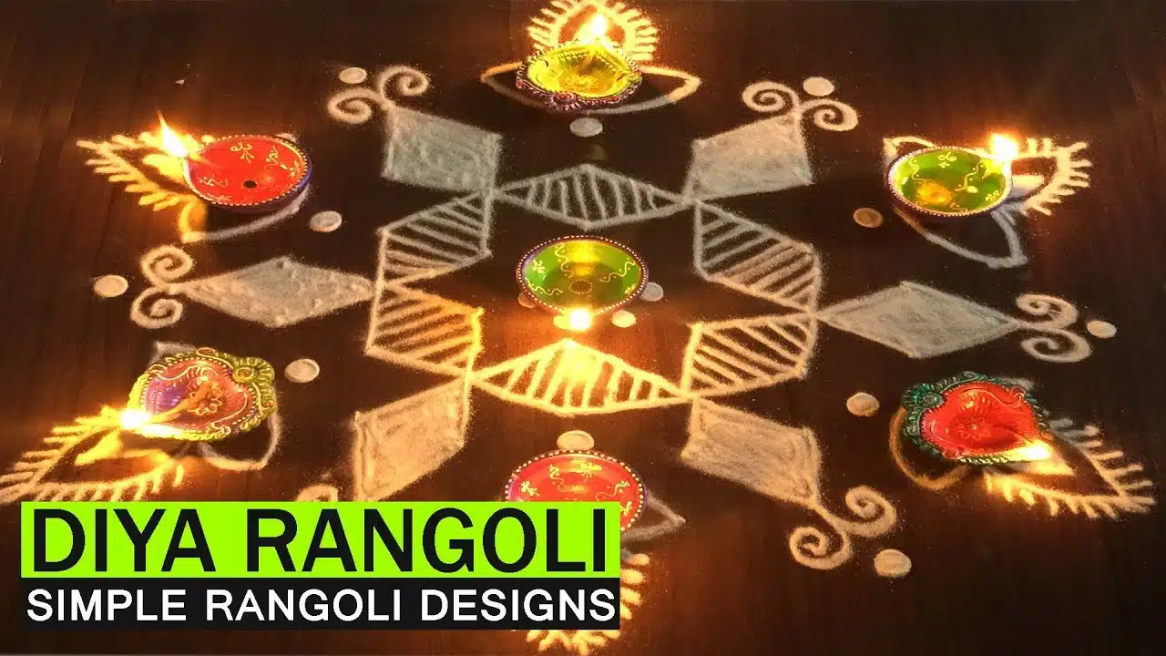 9-to-5 dot Karthigai Deepam rangoli
