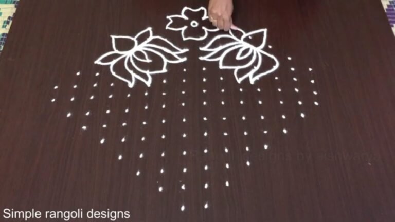 16×2 dots Karthigai Deepam kolam