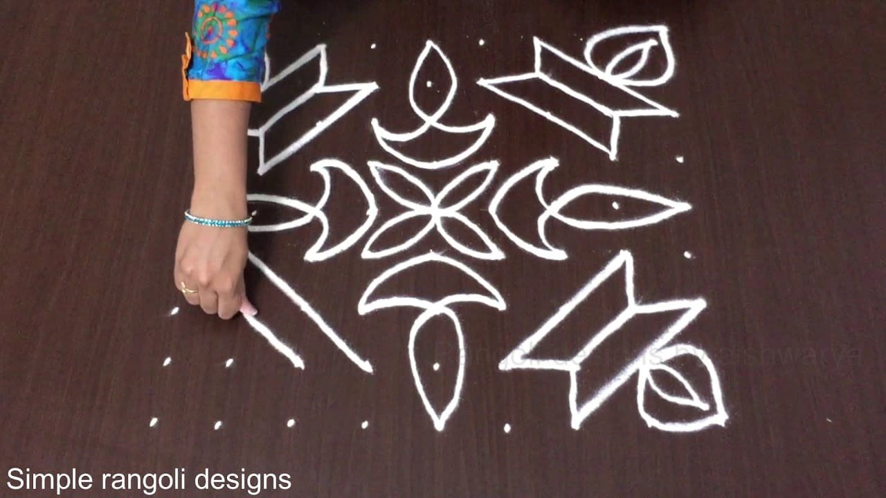 Karthika Masam Rangoli 9-9 Dots