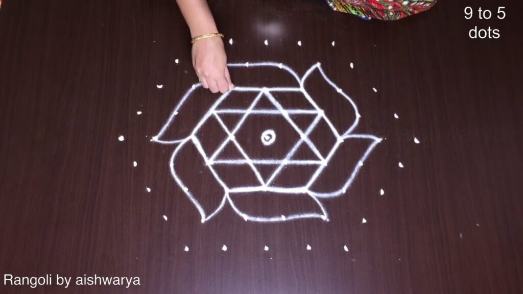 9×5 dots Karthika Masam muggulu