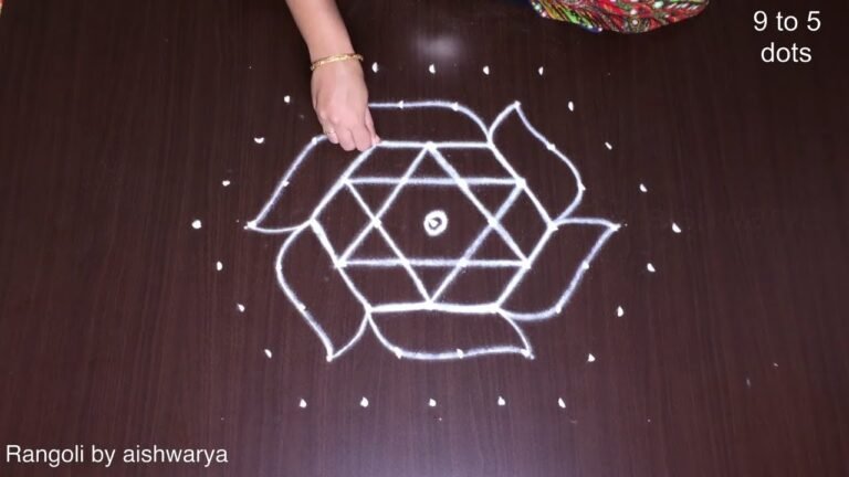 9×5 dots Karthika Masam muggulu