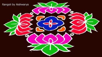 Karthikamasam Lotus Kolam Rangoli