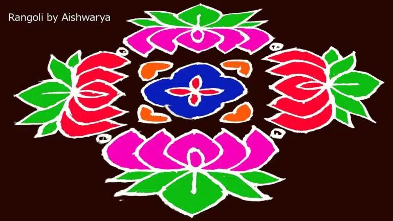 Karthikamasam lotus kolam