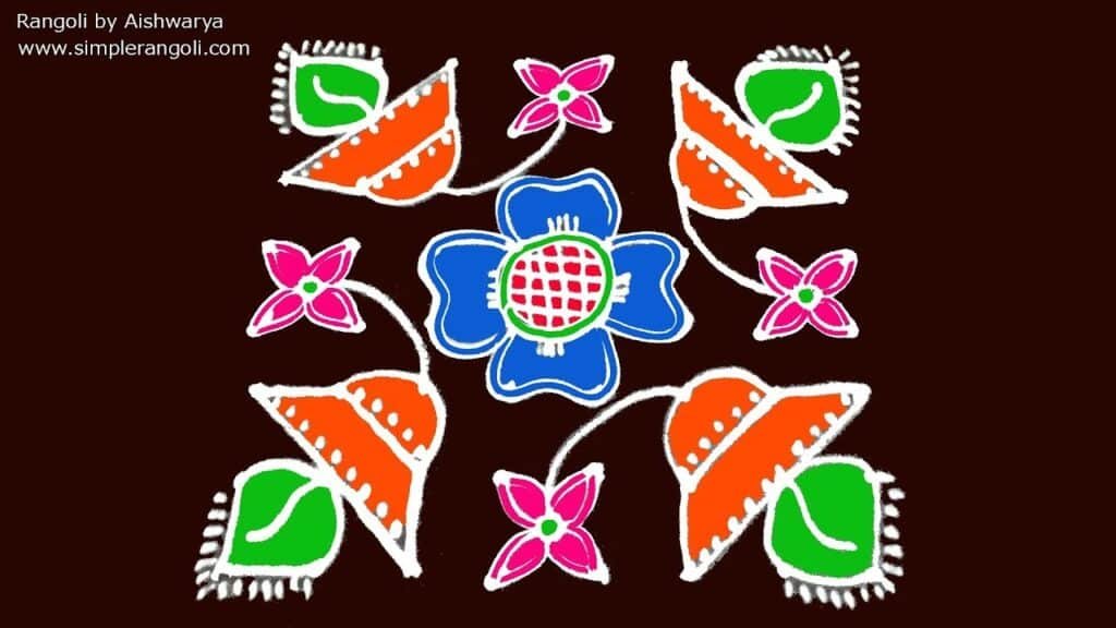 8×8 dots Karthikamasam kolam