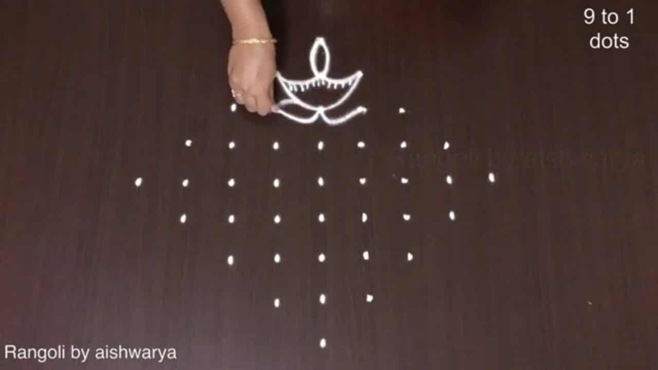 Karthikamsam Special Friday Padi Kolam