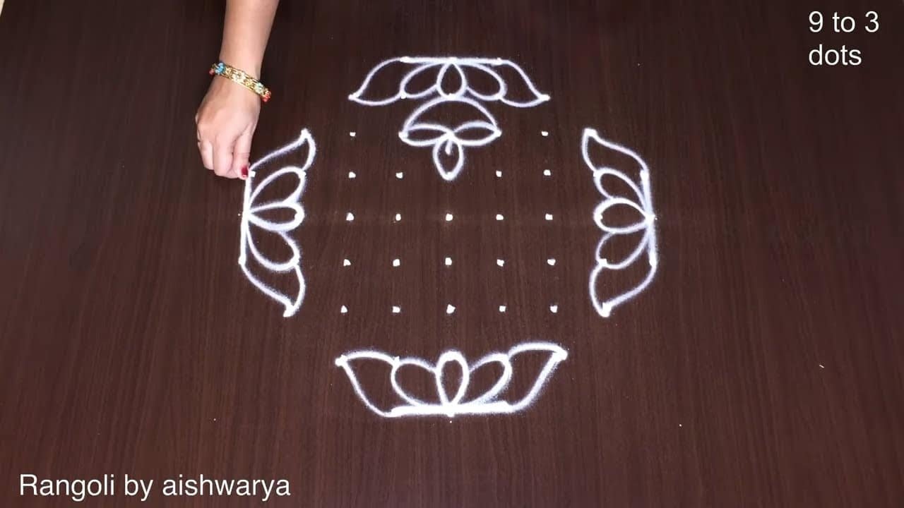 Kolam Designs 9x3x3 Dots