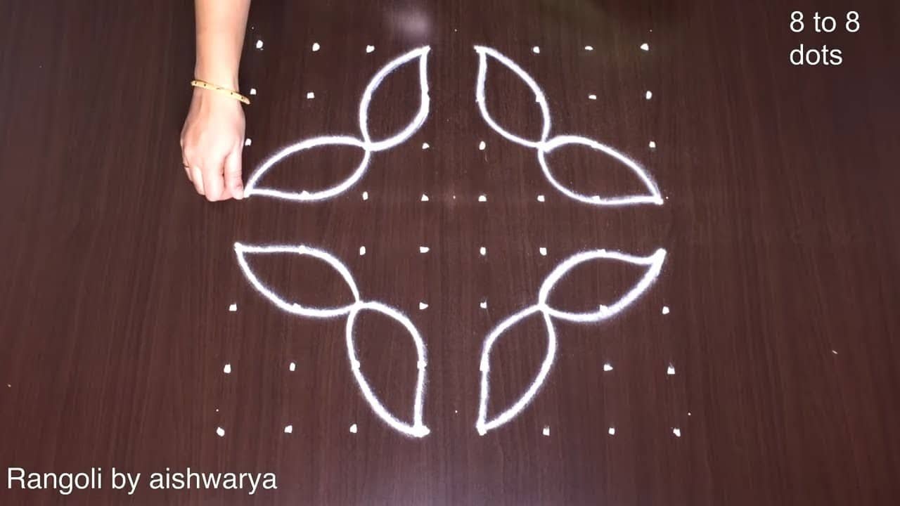 Kolam in Front of Pooja Room